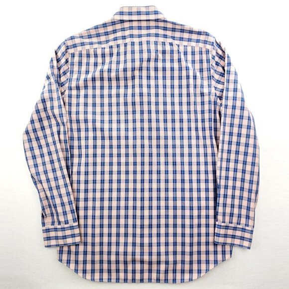 Banana Republic Non-Iron Tailored Slim Fit Shirt Plaid Cotton Men Large - Picture 9 of 10
